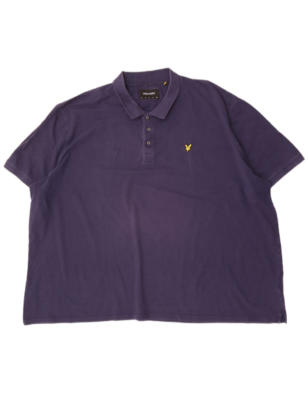 Camisa polo masculina Lyle & Scott 5XL algodão azul marinho