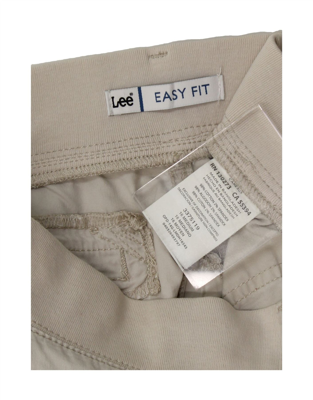 LEE Womens Easy Fit Cargo Capri Trousers US 16 2XL W36 L22 Off White Vintage Lee and Second-Hand Lee from Messina Hembry 