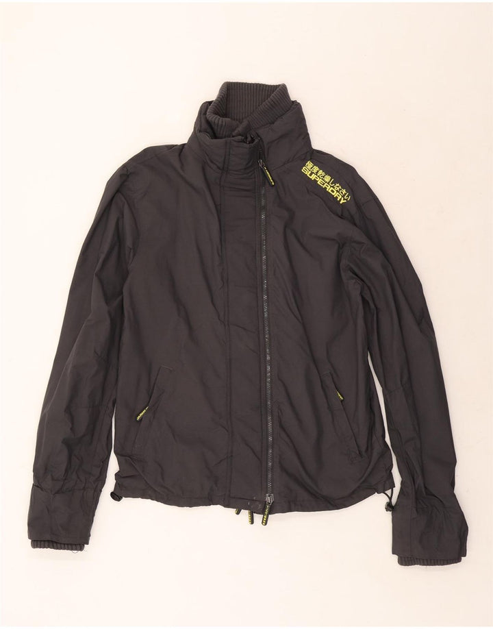 Jaqueta de chuva masculina Superdry Graphic UK 42 XL cinza nylon