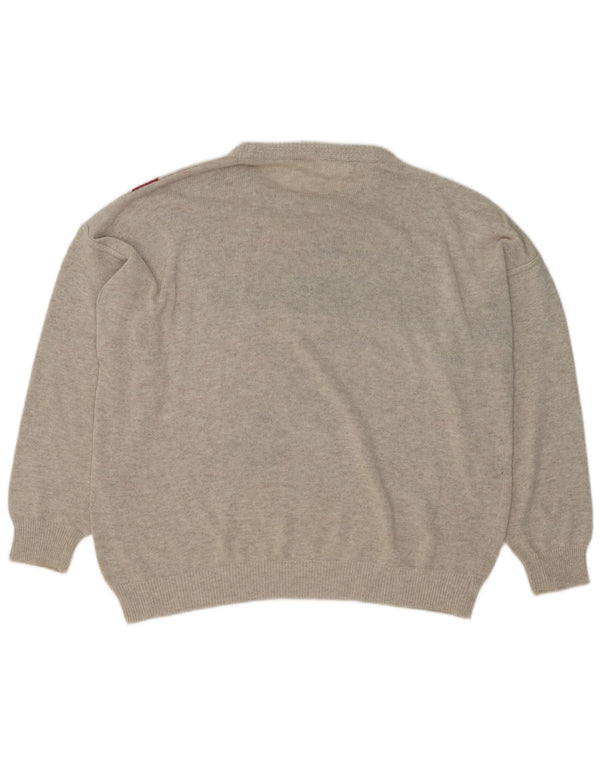 Suéter masculino Marc Gibaldi com gola redonda IT 56 2XL cinza geométrico