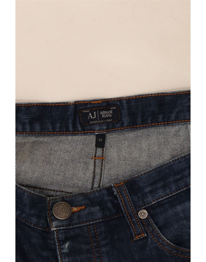 Armani feminino regular fit jeans reto W32 L31 algodão azul