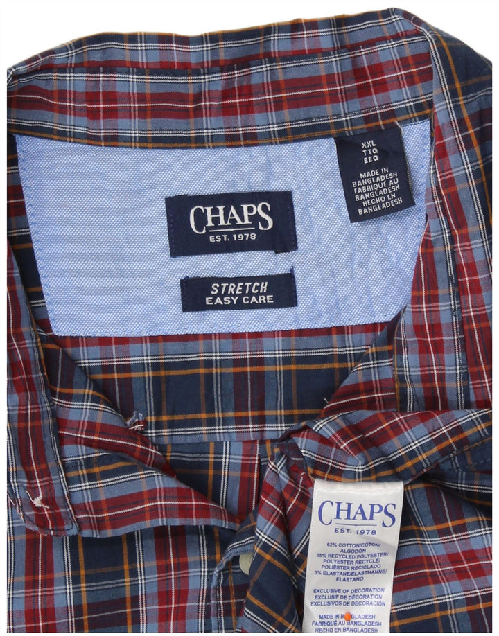 Camisa masculina CHAPS Easy Care 2XL xadrez azul marinho