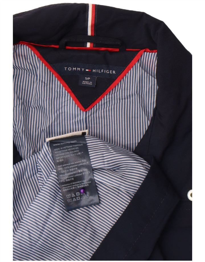 Jaqueta utilitária feminina Tommy Hilfiger UK 10 poliéster azul marinho pequeno