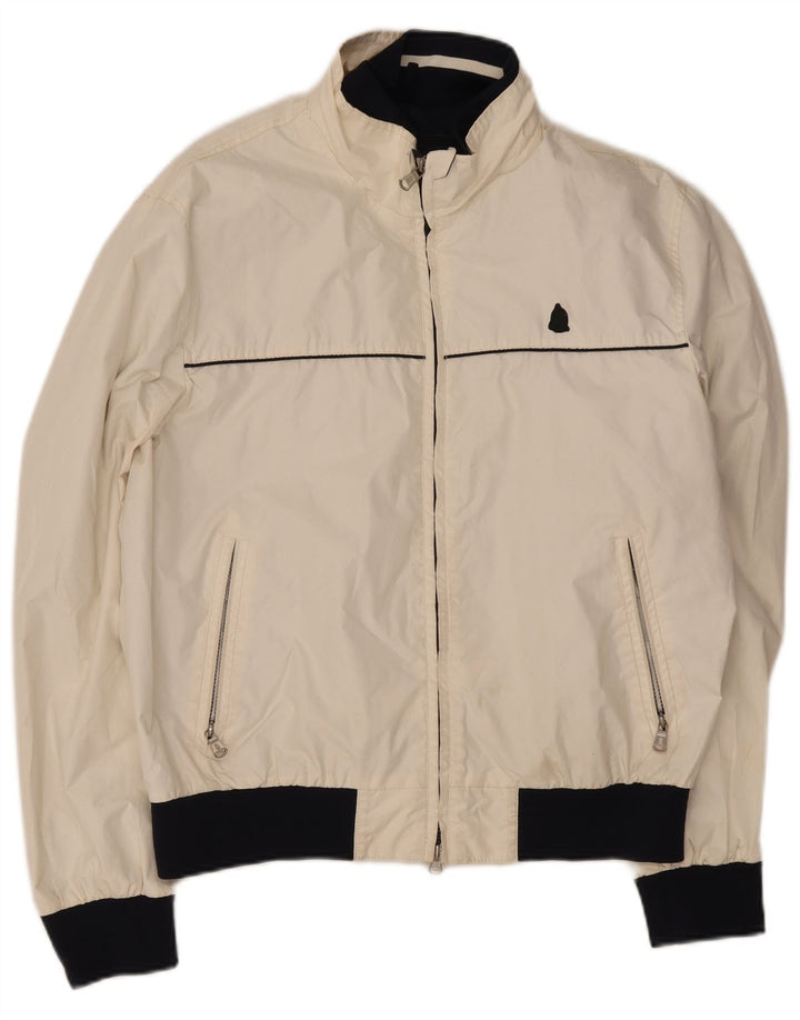 Jaqueta bomber masculina Marina Yachting UK 54 2XL poliéster branco Colourblock