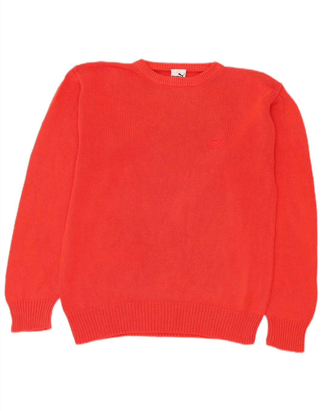 Suéter masculino Puma com gola redonda e algodão vermelho pequeno