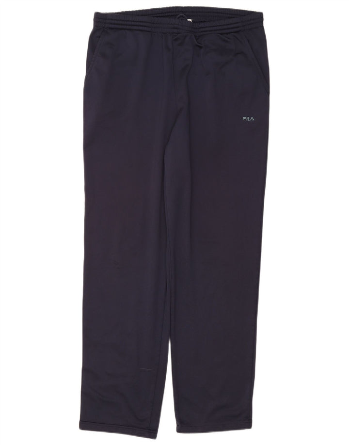 Calça de treino masculina FILA grande poliéster azul marinho