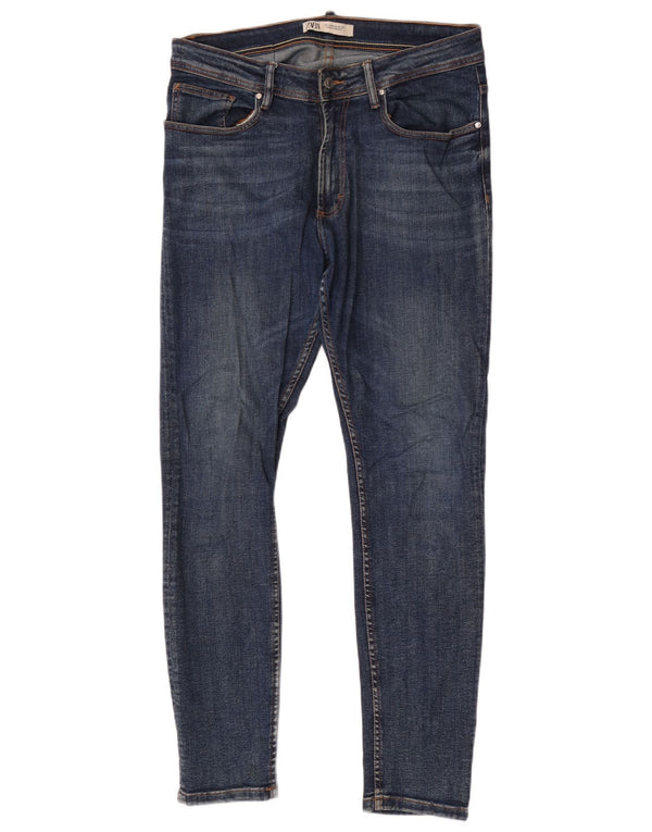 Zara Mens Skinny Jeans EU 42 Grande W32 L31 Azul Algodão