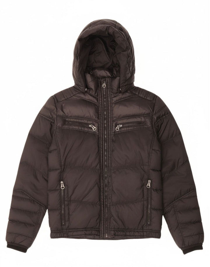 Jaqueta acolchoada com capuz para meninos DIESEL 15-16 anos preto nylon