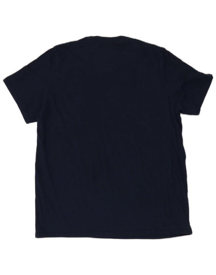 Camiseta masculina ADIDAS grande algodão azul marinho