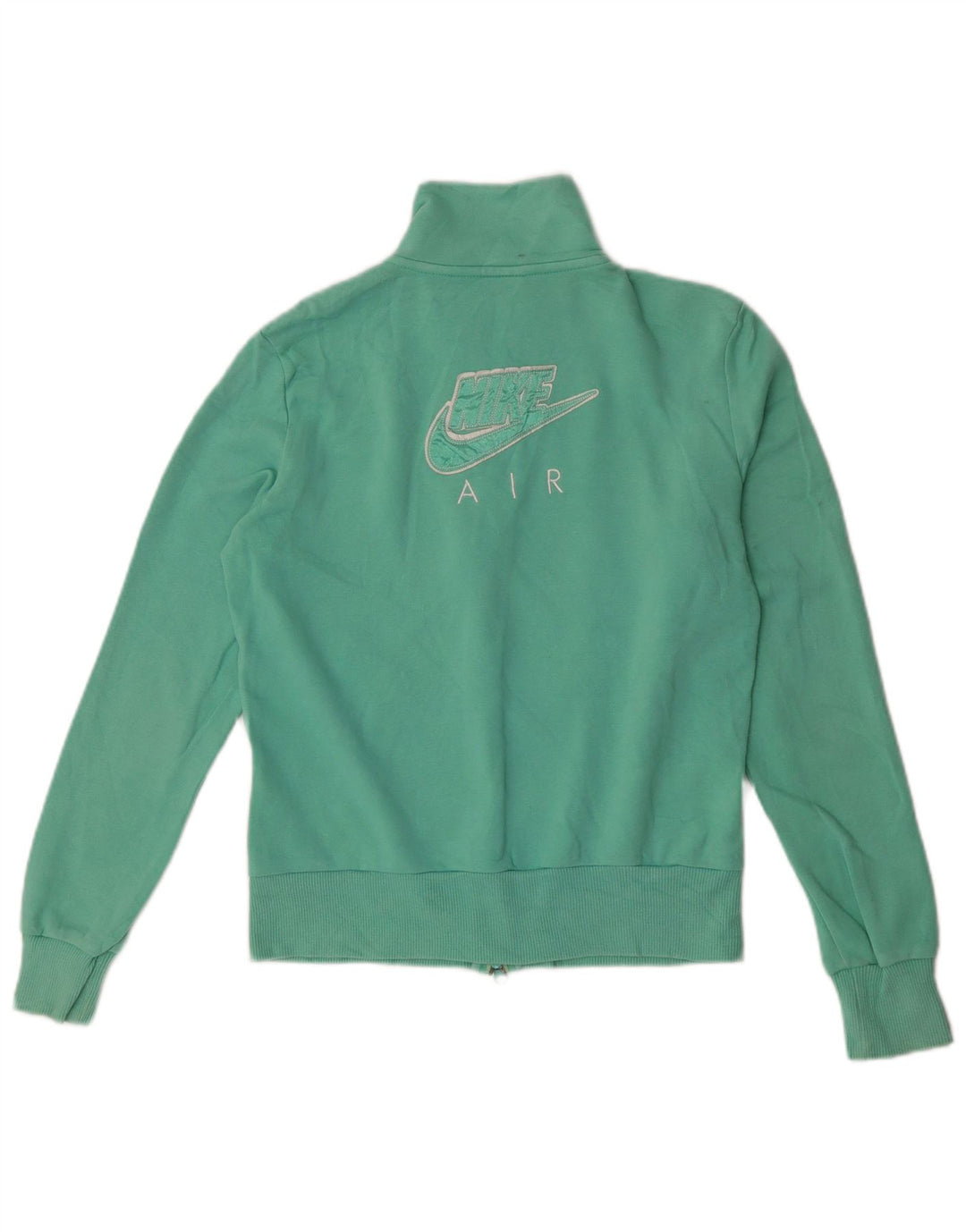 Jaqueta Nike feminina com agasalho gráfico UK 8/10 pequeno algodão turquesa
