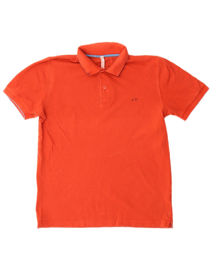 Camisa polo masculina Sun68 de ajuste regular médio algodão vermelho