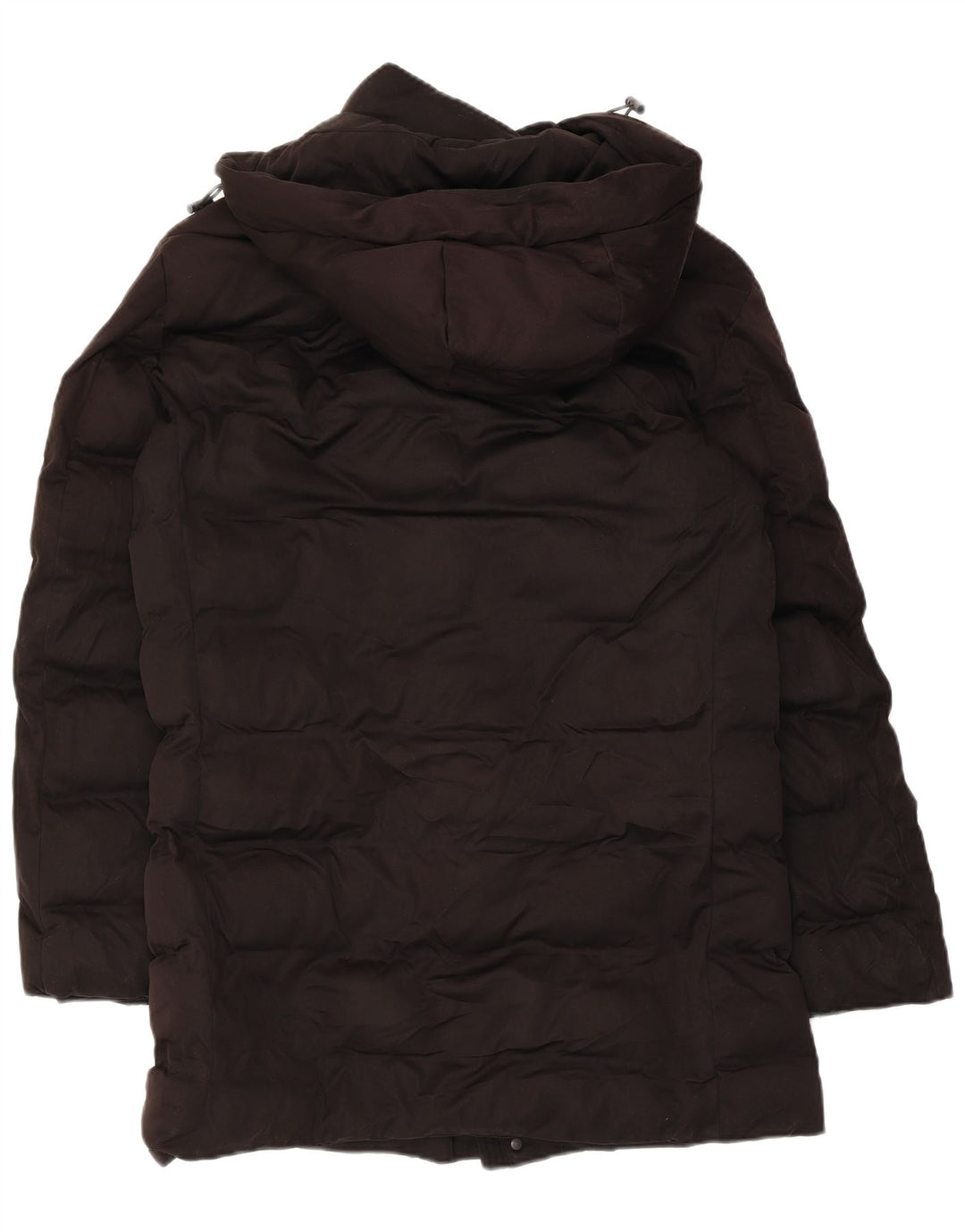 Jaqueta acolchoada com capuz masculina Zara UK 36 poliéster preto pequeno