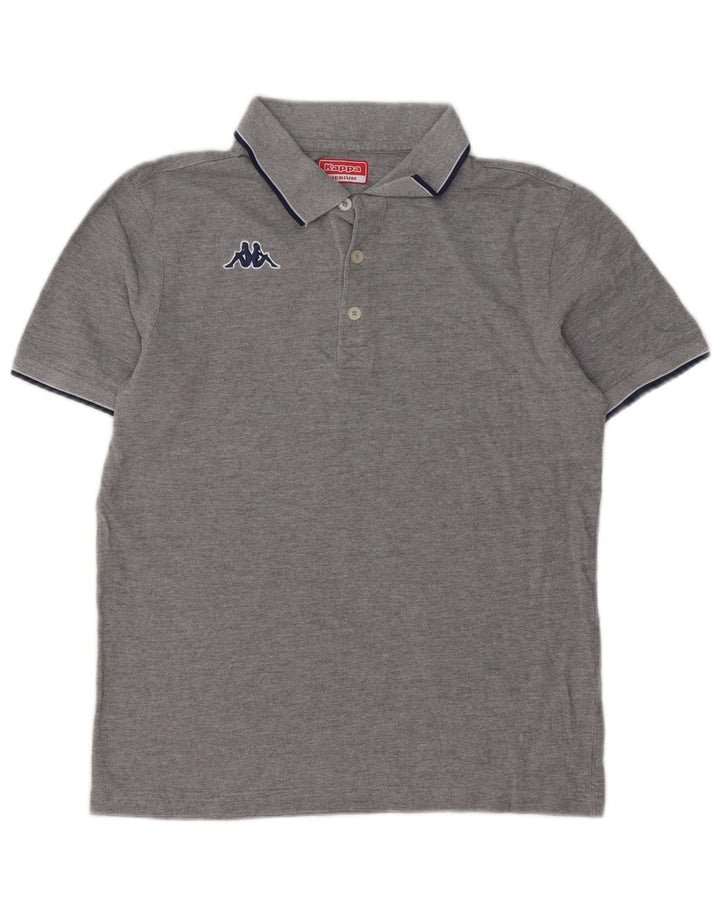 Polo Kappa Menino 13-14 Anos Cinza Médio Algodão