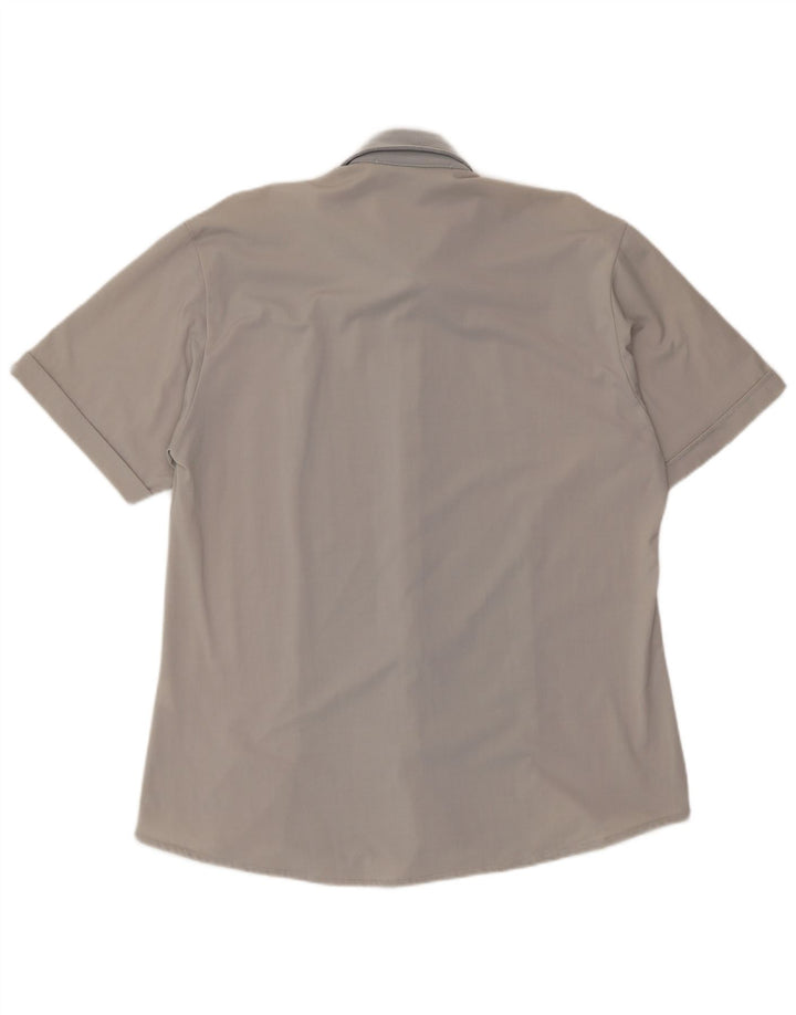 Sasch Camisa masculina de manga curta grande cinza colorblock poliéster