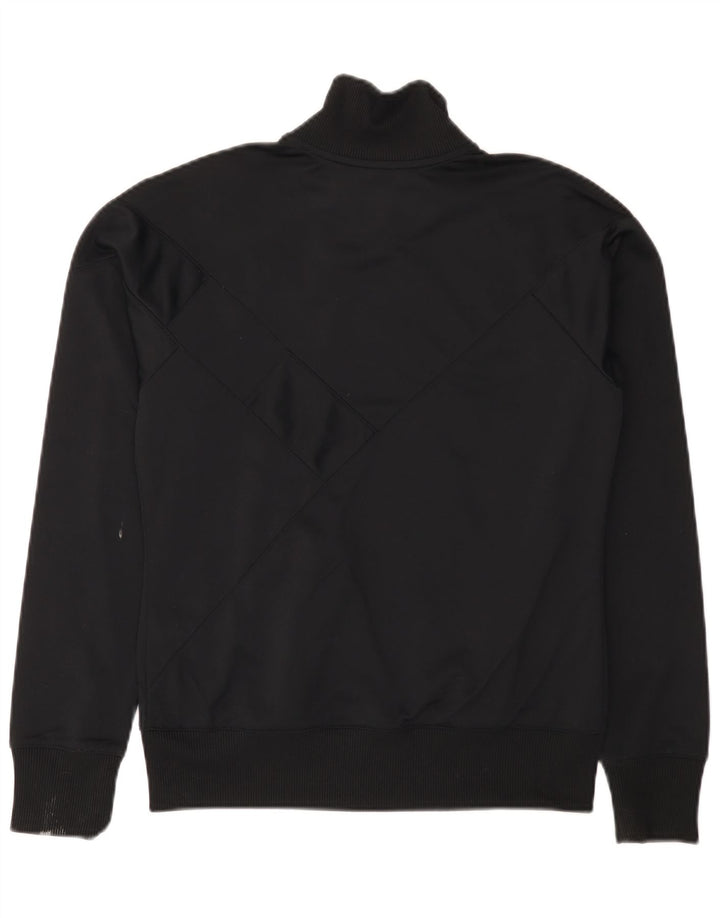Nike Womens Tracksuit Top Jacket UK 10/12 Médio Preto Risca de Giz Poliéster