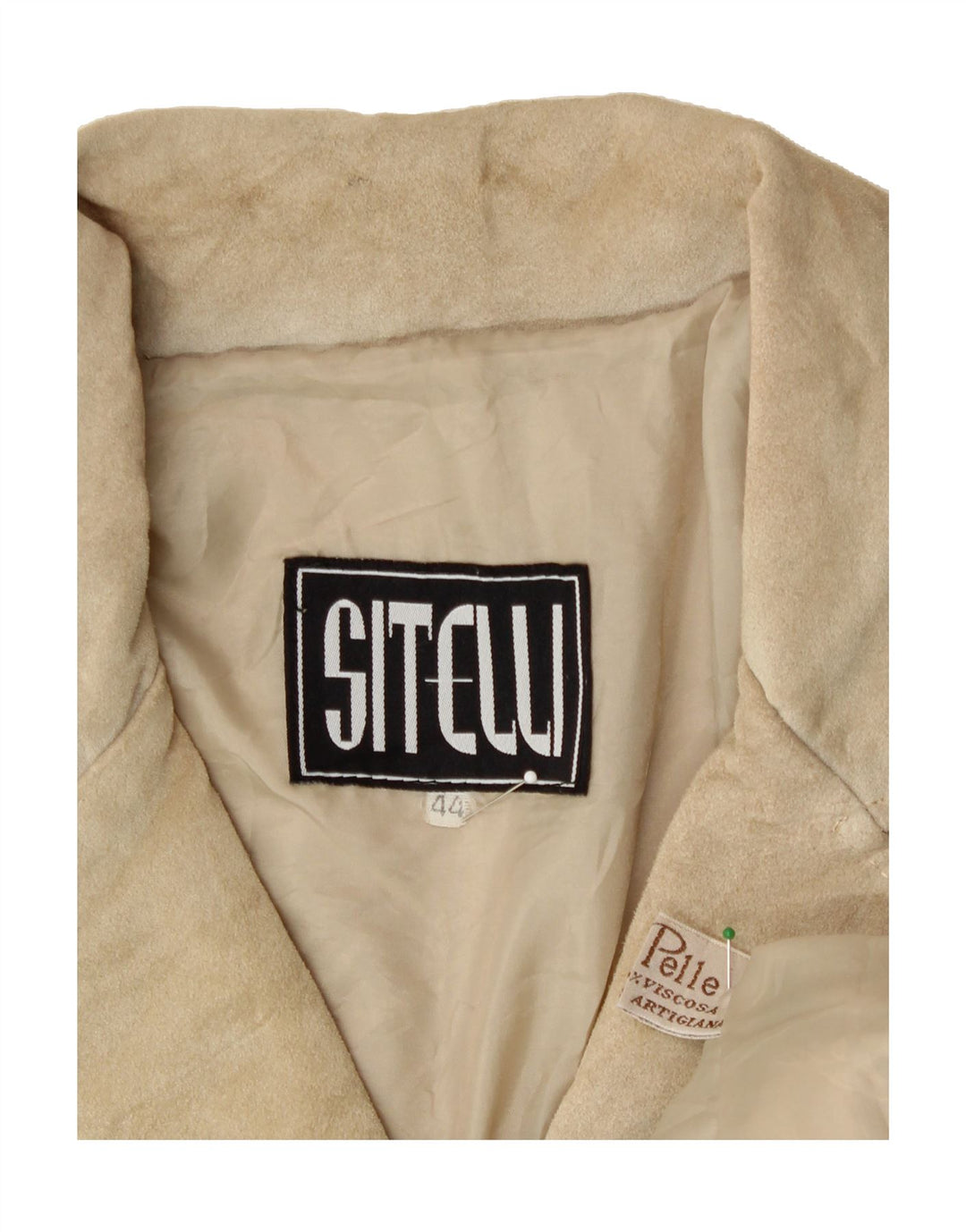 SITELLI Womens Suede Jacket IT 44 Medium Beige Leather Vintage Sitelli and Second-Hand Sitelli from Messina Hembry 