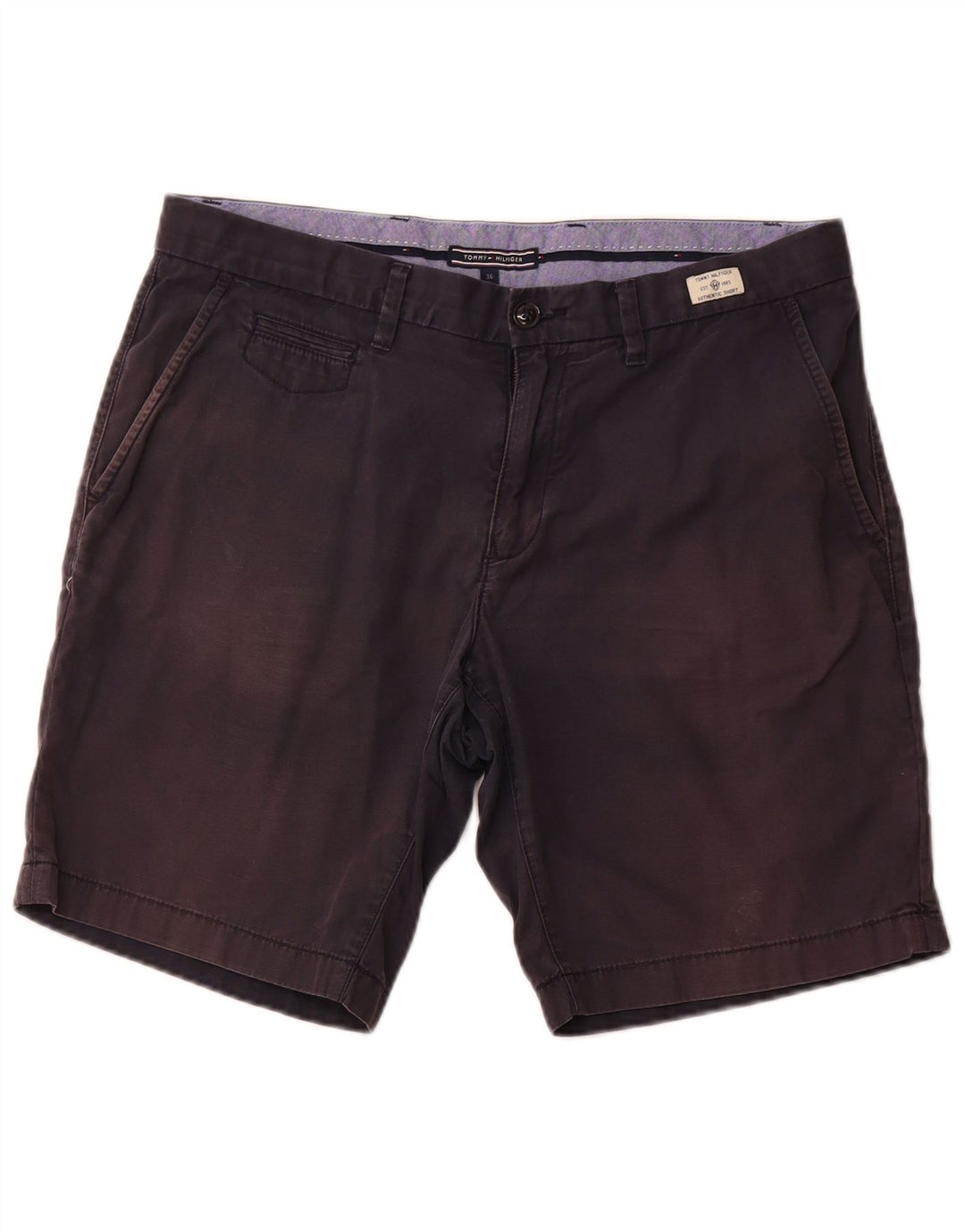 Shorts Chino masculino TOMMY HILFIGER W36 grande algodão azul marinho