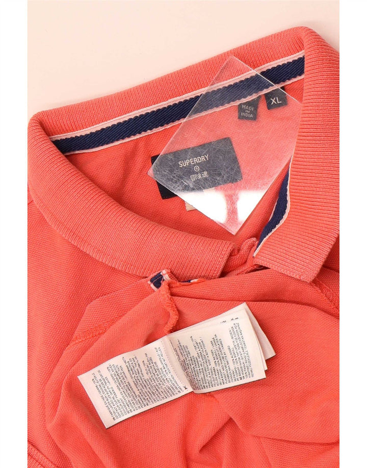 Camisa polo masculina Superdry XL laranja algodão
