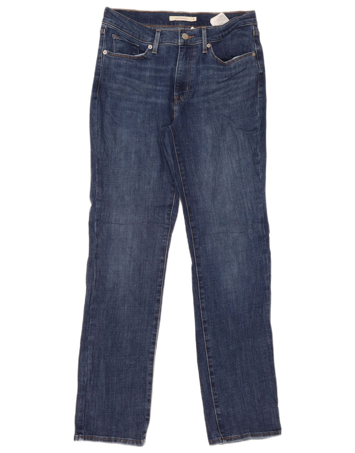 Jeans feminino clássico reto Levi's US 6 médio W28 L30 algodão azul