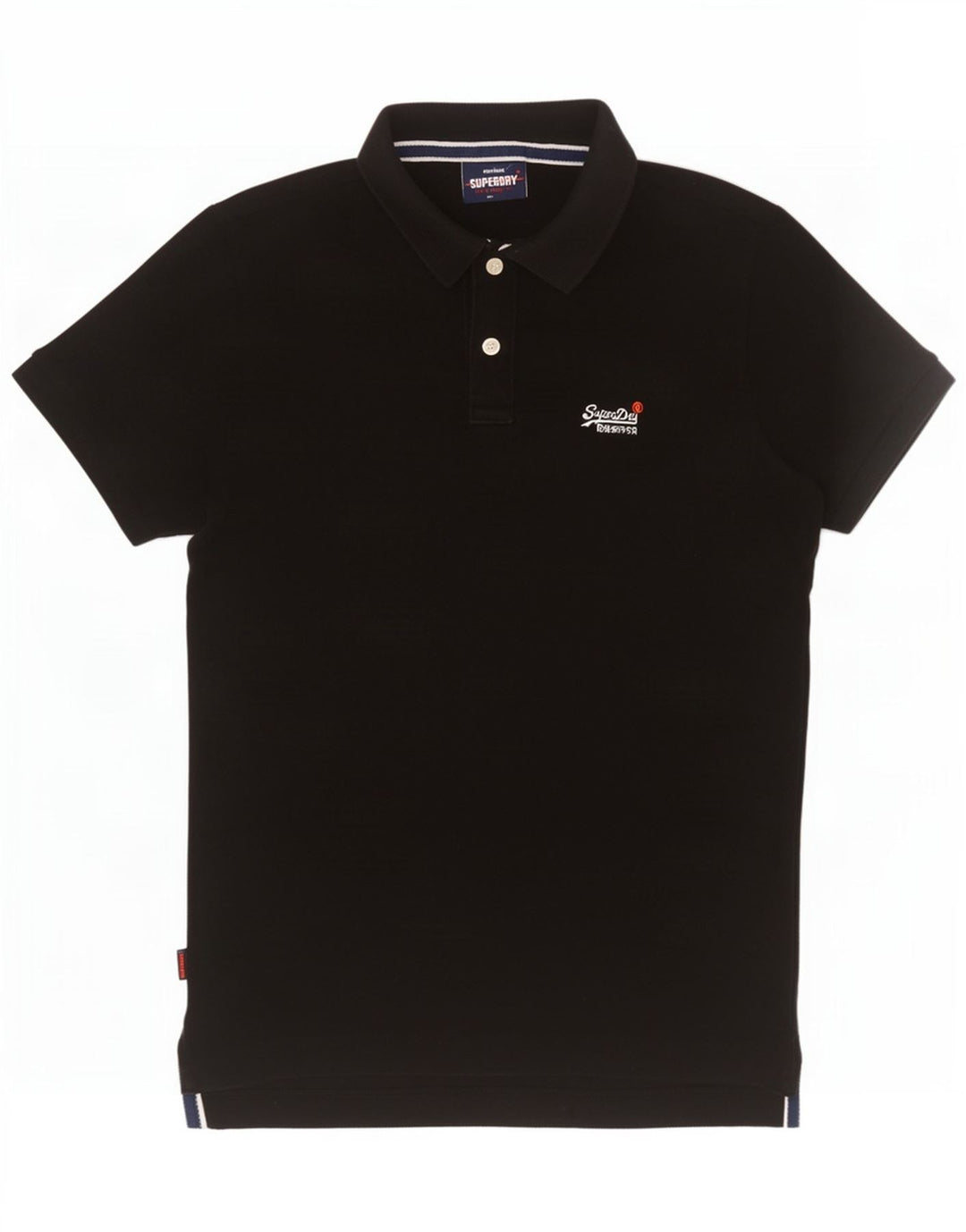 Camisa polo masculina Superdry médio algodão preto