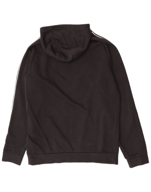 Adidas Mens Hoodie Jumper Grande Algodão Preto