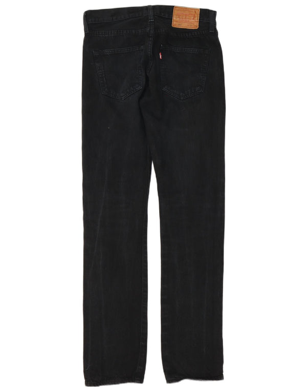 Levi's Masculino 501 Straight Jeans W30 L34 Algodão Preto