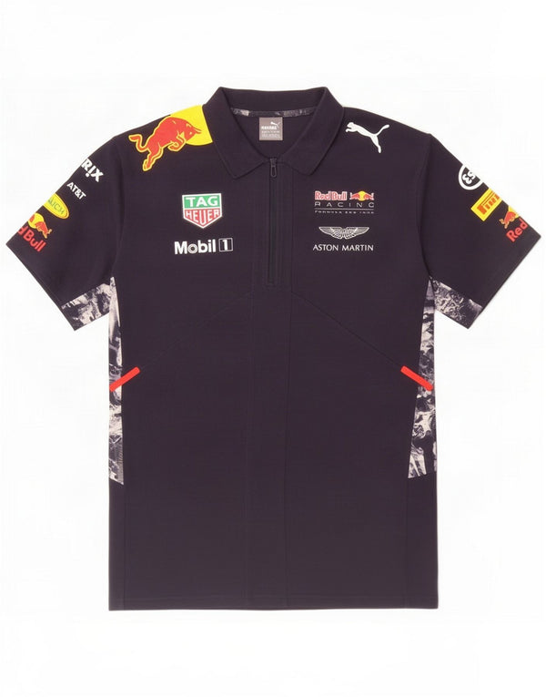 Puma Mens Aston Martin Graphic Polo Shirt XL Azul Marinho Algodão