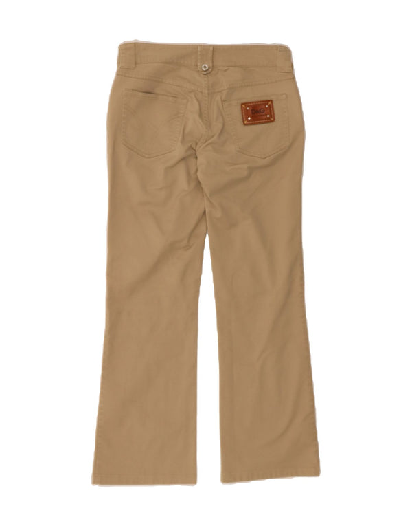 DOLCE & GABBANA Calça feminina casual bootcut W27 L27 algodão bege