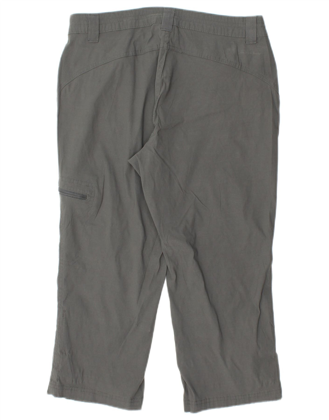 EDDIE BAUER Calça capri feminina reta US 6 médio W28 L20 cinza nylon