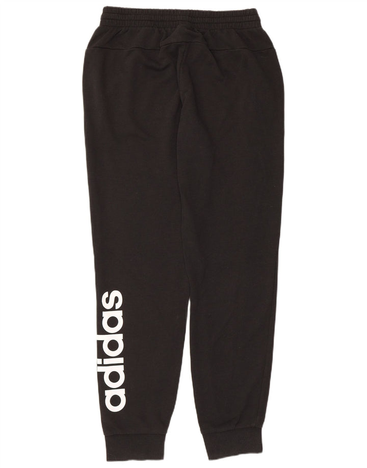 ADIDAS Womens Graphic Tracksuit Calças Joggers UK 12/14 Médio Preto