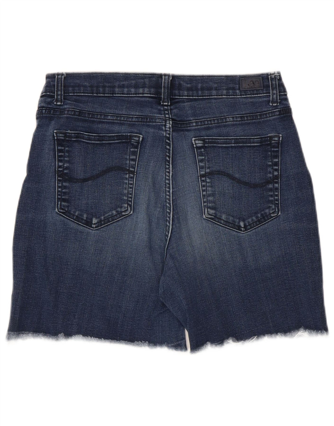 LEE Shorts jeans feminino de cintura média e ajuste relaxado W28 médio azul marinho