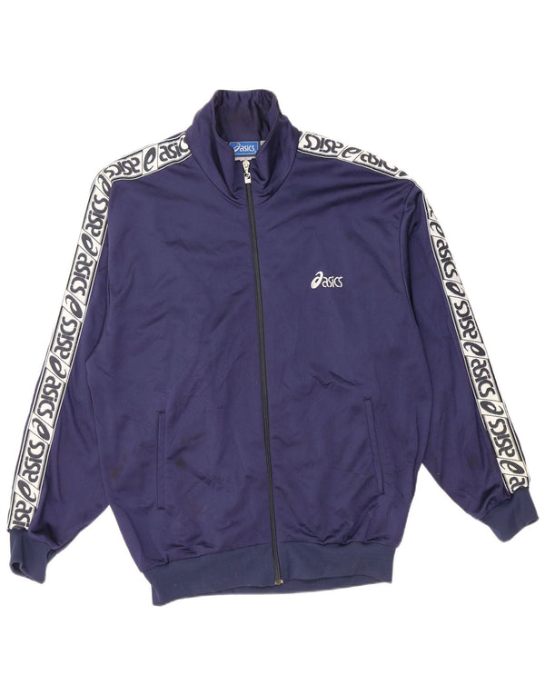 Jaqueta Asics Masculina Graphic Tracksuit Top Médio Azul Marinho Colorblock Sports