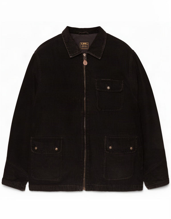 Lee Mens Corduroy Jacket UK 42 XL Algodão Preto