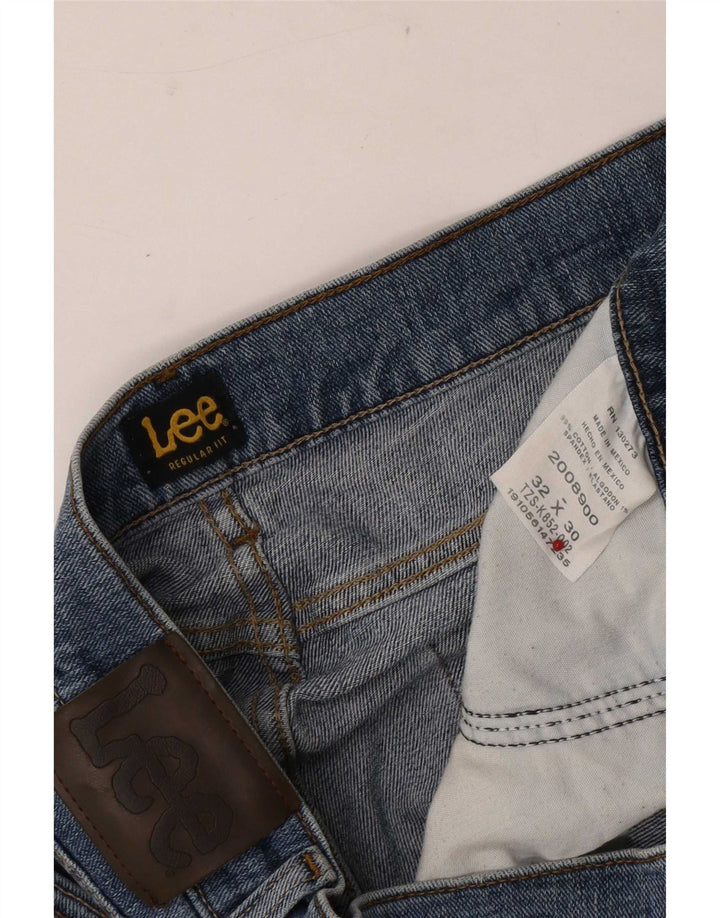 Lee Mens Distressed Regular Fit Jeans retos W32 L30 algodão azul