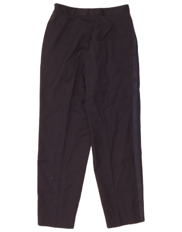 Calça vintage masculina de terno reto IT 48 Médio W30 L30 Azul marinho