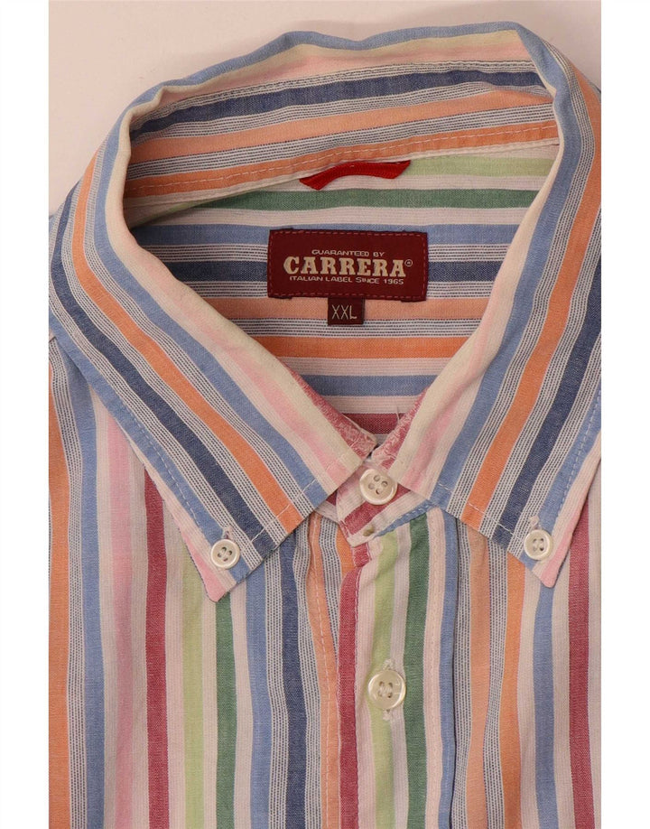 Camisa masculina Carrera 2XL listrada multicolorida