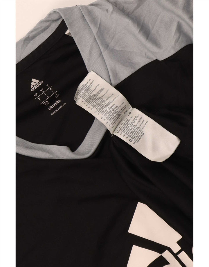 Camiseta Adidas Masculina Climalite Graphic Top Grande Preto Colorblock Poliéster