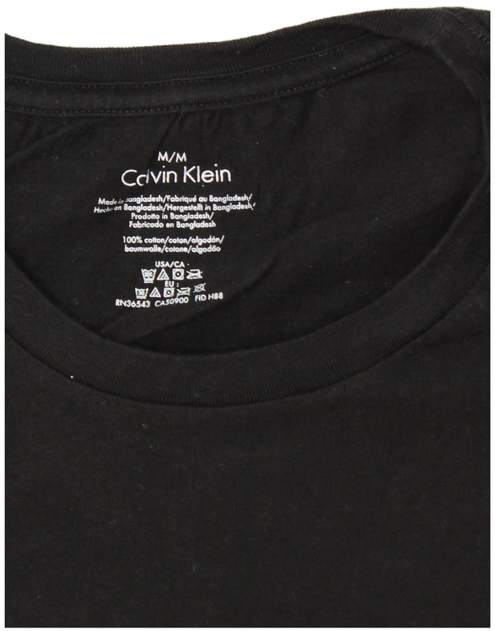 Camiseta masculina CALVIN KLEIN Top médio algodão preto