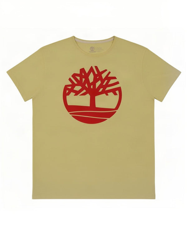 Camiseta masculina gráfica Timberland Top XL algodão amarelo