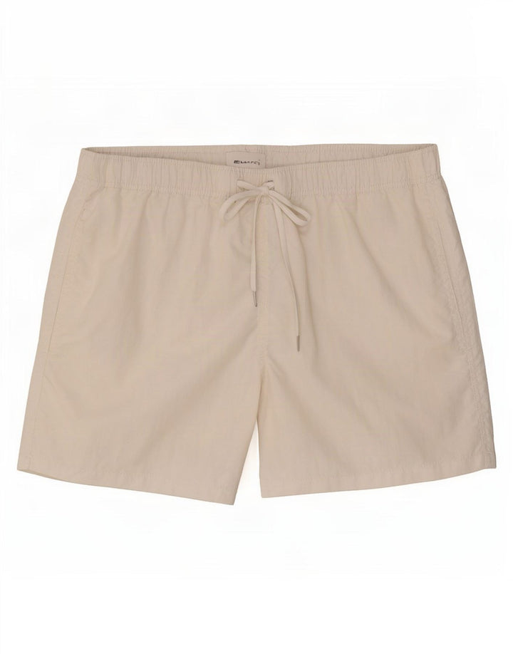 Zara Shorts de banho masculino grande poliéster branco
