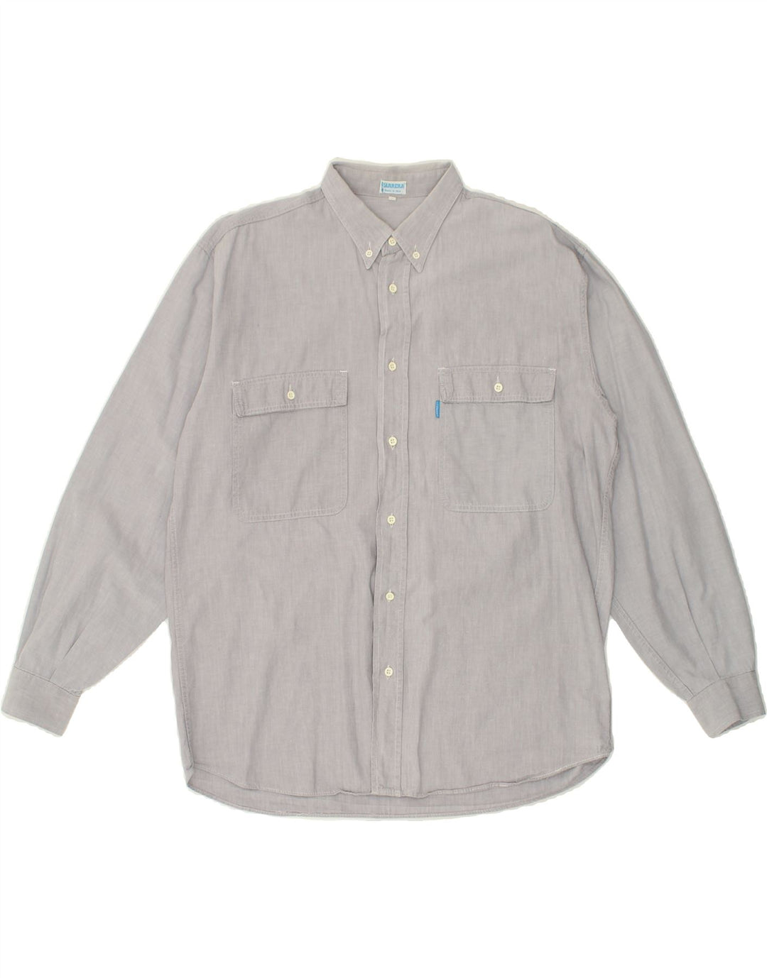 CARRERA Mens Shirt Large Grey Cotton Vintage Carrera and Second-Hand Carrera from Messina Hembry 