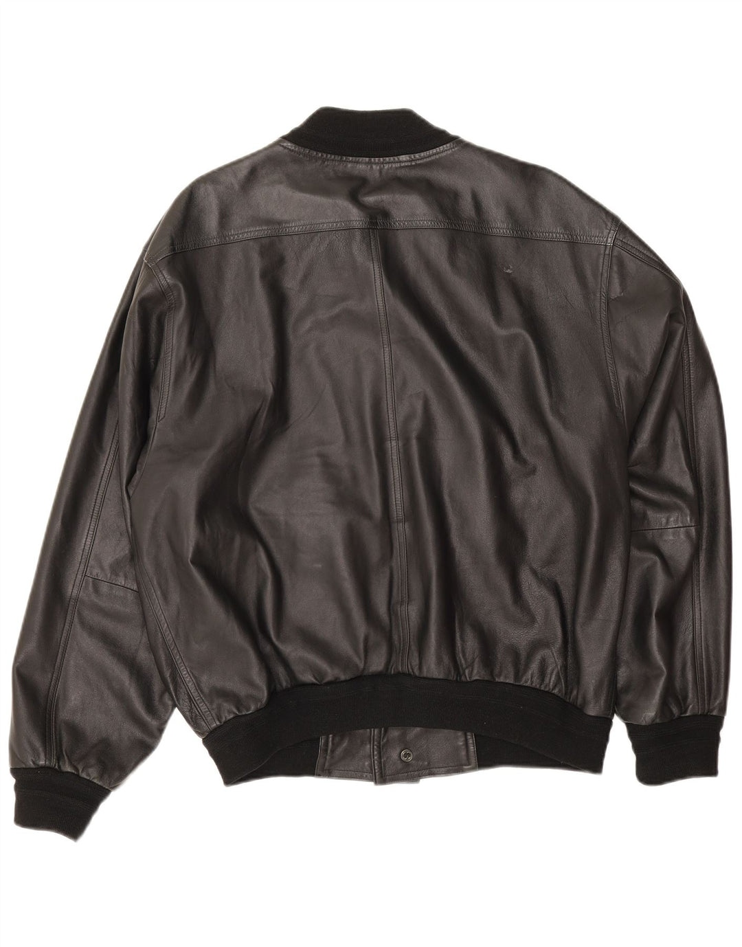 Jaqueta de couro feminina Marco Baldassari UK 20 2XL preta