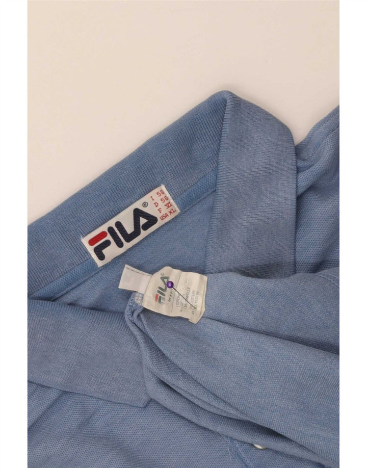 Camisa polo masculina Fila XL azul algodão