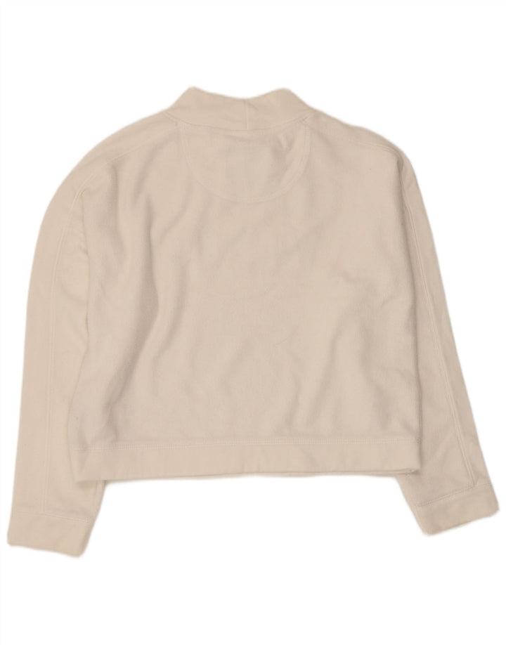 Suéter feminino com estampa gráfica Jack Wills Reino Unido 14 grande branco