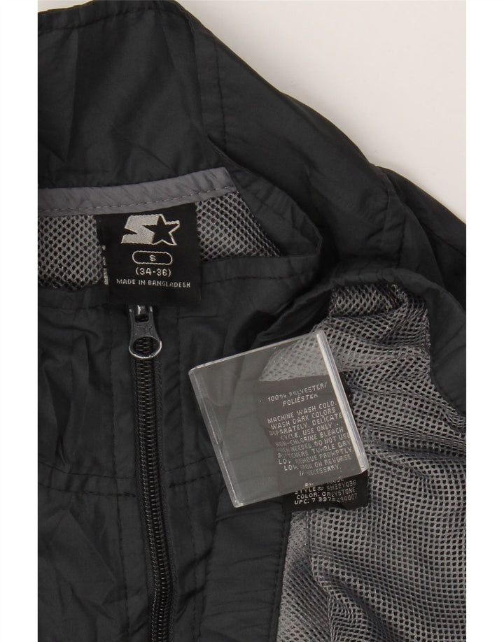 Jaqueta superior de agasalho masculino Starter UK 34/36 poliéster cinza pequeno Colourblock