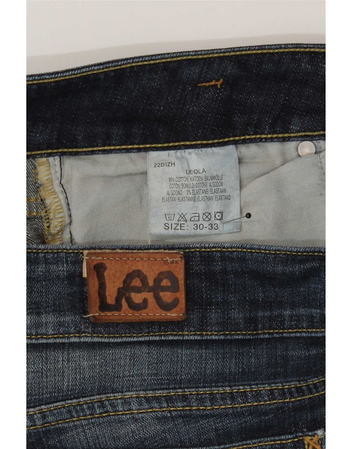 Lee Womens Leola Bermuda jeans W30 algodão azul médio