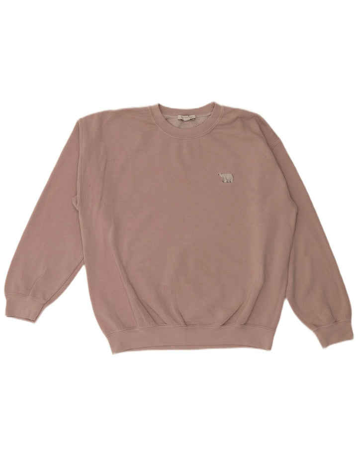 Suéter oversized feminino Topshop Reino Unido 16 grande poliéster rosa