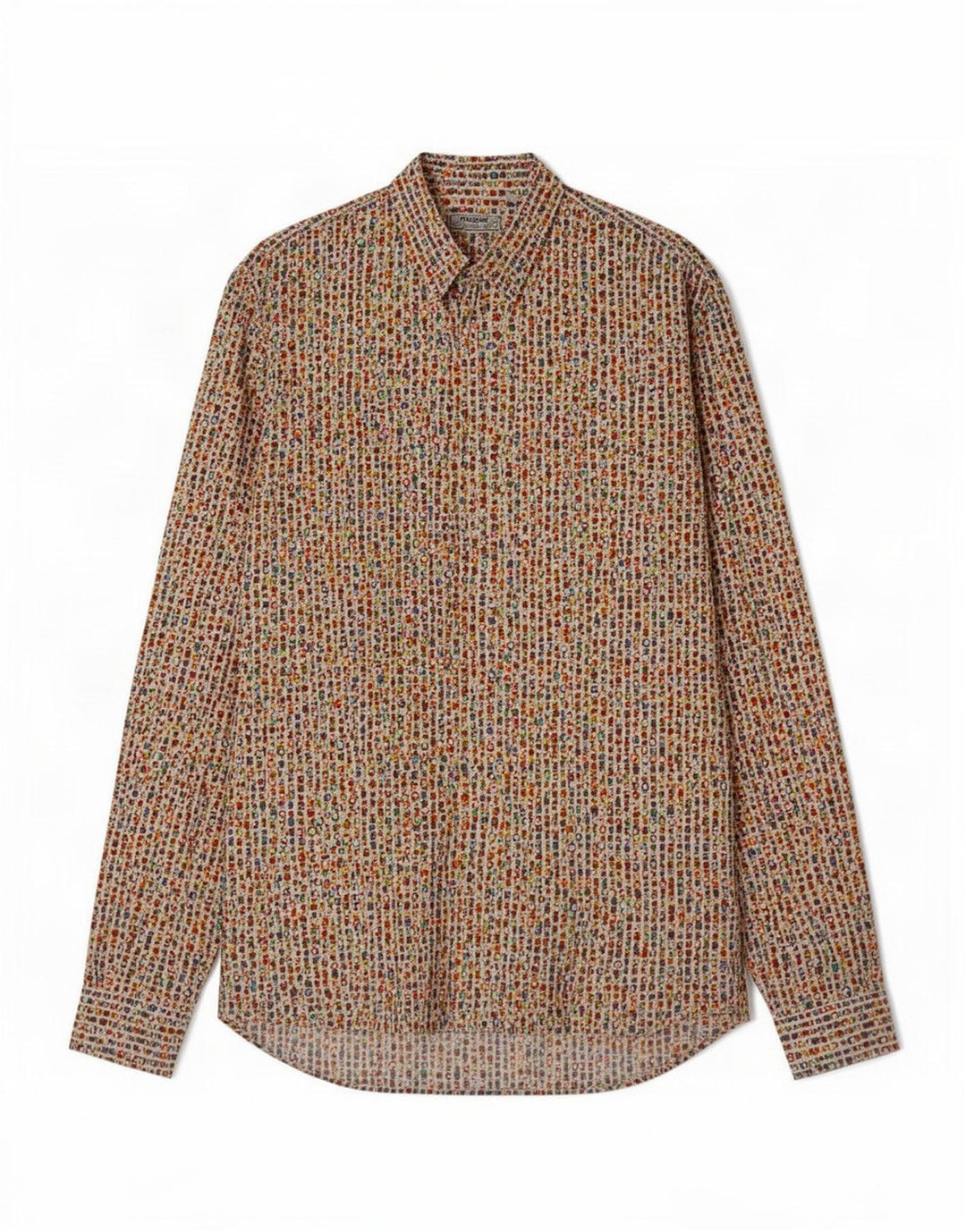 Camisa masculina Desigual XL algodão geométrico multicolorido