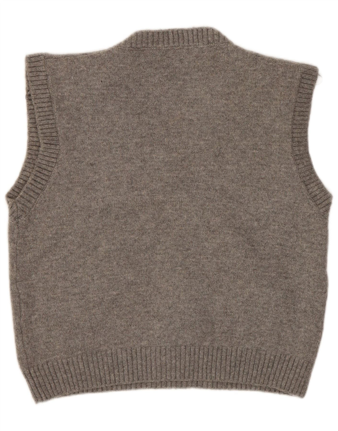 Zara Womens Vest Tank Top UK 12 Lã Cinza Médio