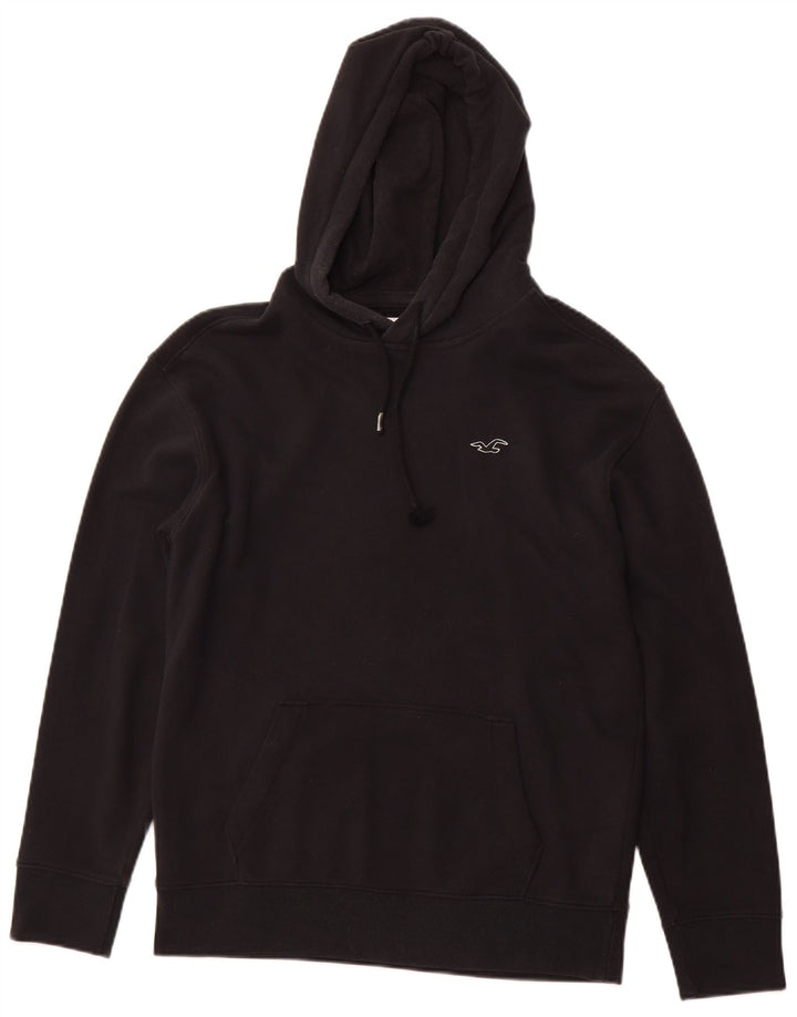 HOLLISTER moletom com capuz masculino pequeno algodão preto